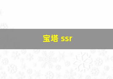 宝塔 ssr